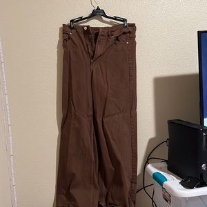 Brown flare jeans